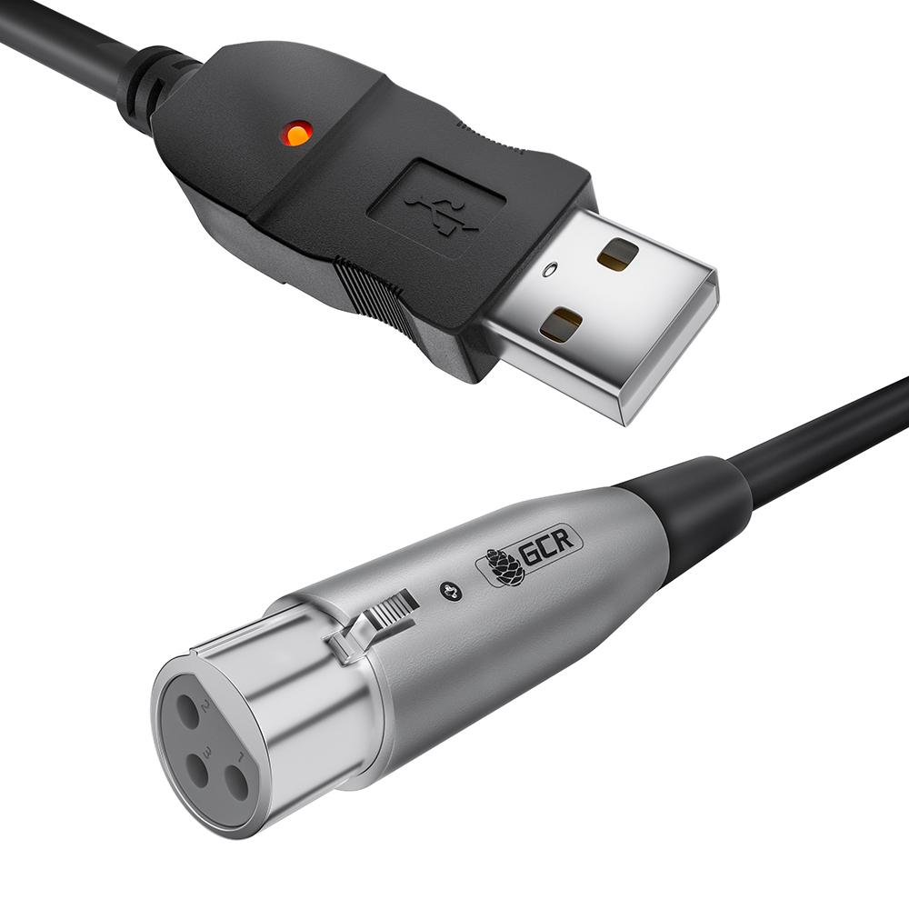 Greenconnect XLR (f) - USB 2.0 Type-AM 3м