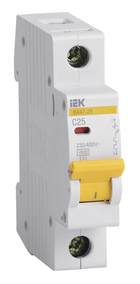 Iek MVA20-1-025-C Авт. выкл.ВА47-29 1Р 25А 4,5кА х-ка С ИЭК