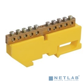 Iek YNN10-812-10D-K05 Шина PE "земля" на DIN-изол ШНИ-8х12-10-Д-Ж ИЭК