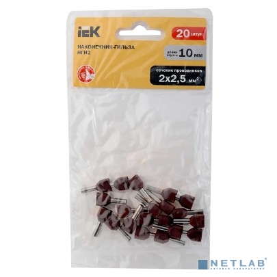 Iek UTE10-4-D3-2-100 Наконечник-гильза НГИ2 2,5-10 (фиолетовый, 20шт) ИЭК Iek UTE10-4-D3-2-100 Наконечник-гильза НГИ2 2,5-10 (фиолетовый, 20шт) ИЭК