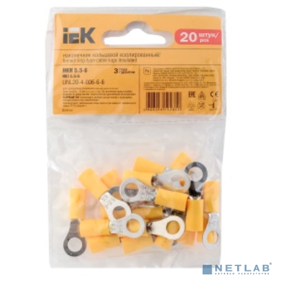 Iek UNL20-4-006-6-6 Наконечник НКИ5.5-6 кольцо 4-6мм (20 шт) ИЭК