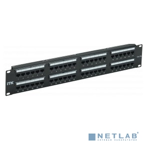 ITK 2U патч-панель кат. 5е UTP 48 пт. Dual IDC слайд лейбл