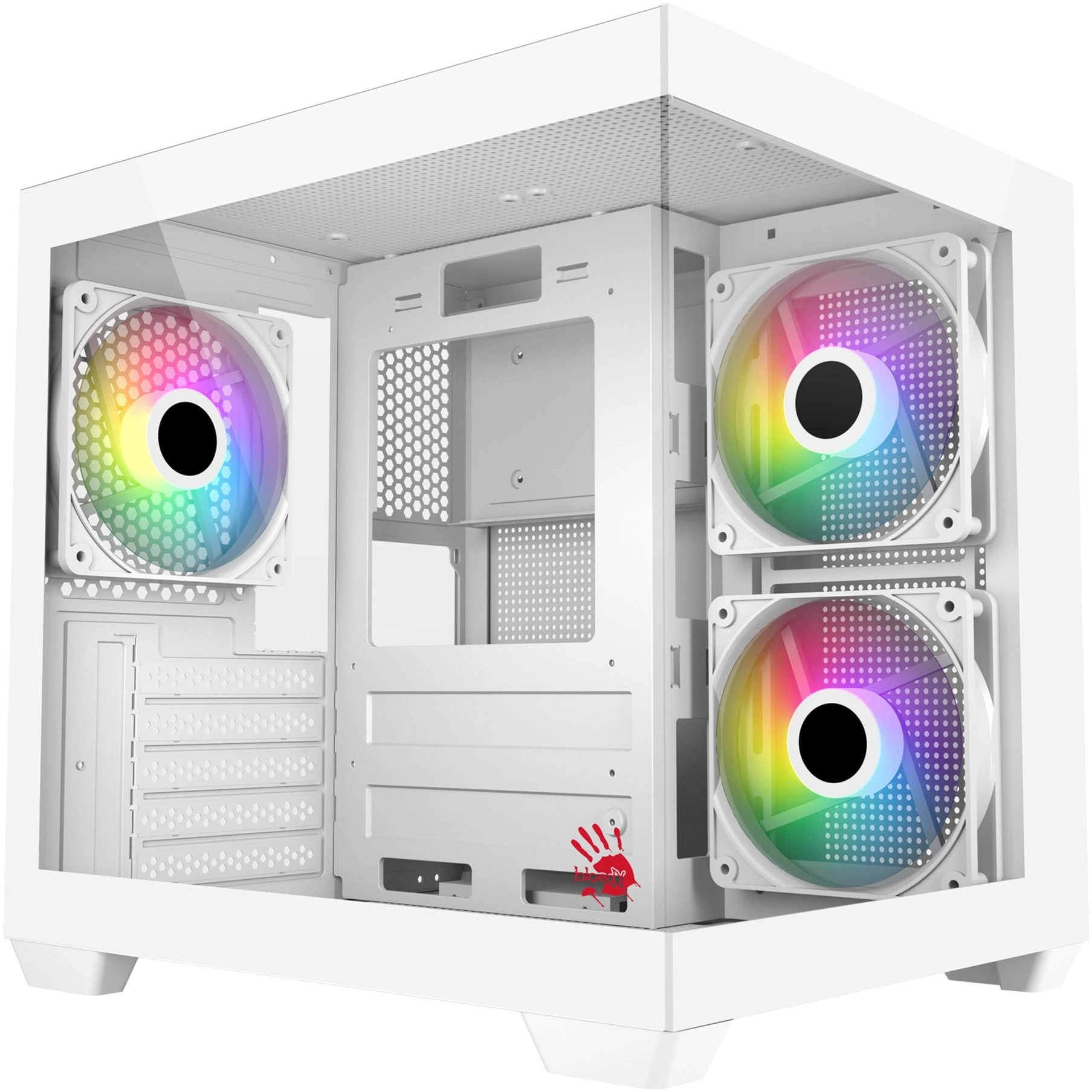 Корпус Bloody CC-121 белый без БП mATX 7x120mm 1xUSB2.0 1xUSB3.0 audio Корпус Bloody CC-121 белый без БП mATX 7x120mm 1xUSB2.0 1xUSB3.0 audio