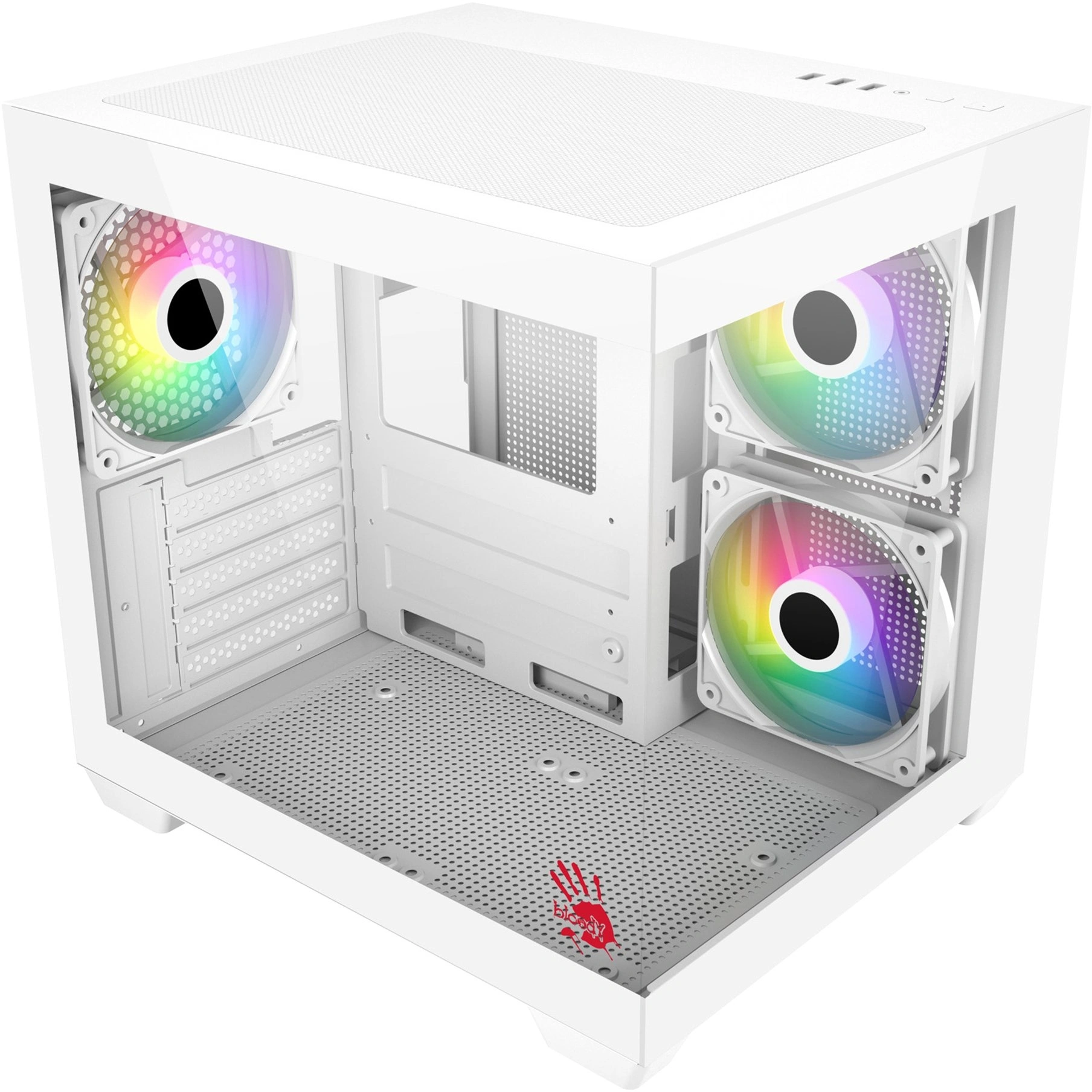 Корпус Bloody CC-121 белый без БП mATX 7x120mm 1xUSB2.0 1xUSB3.0 audio Корпус Bloody CC-121 белый без БП mATX 7x120mm 1xUSB2.0 1xUSB3.0 audio