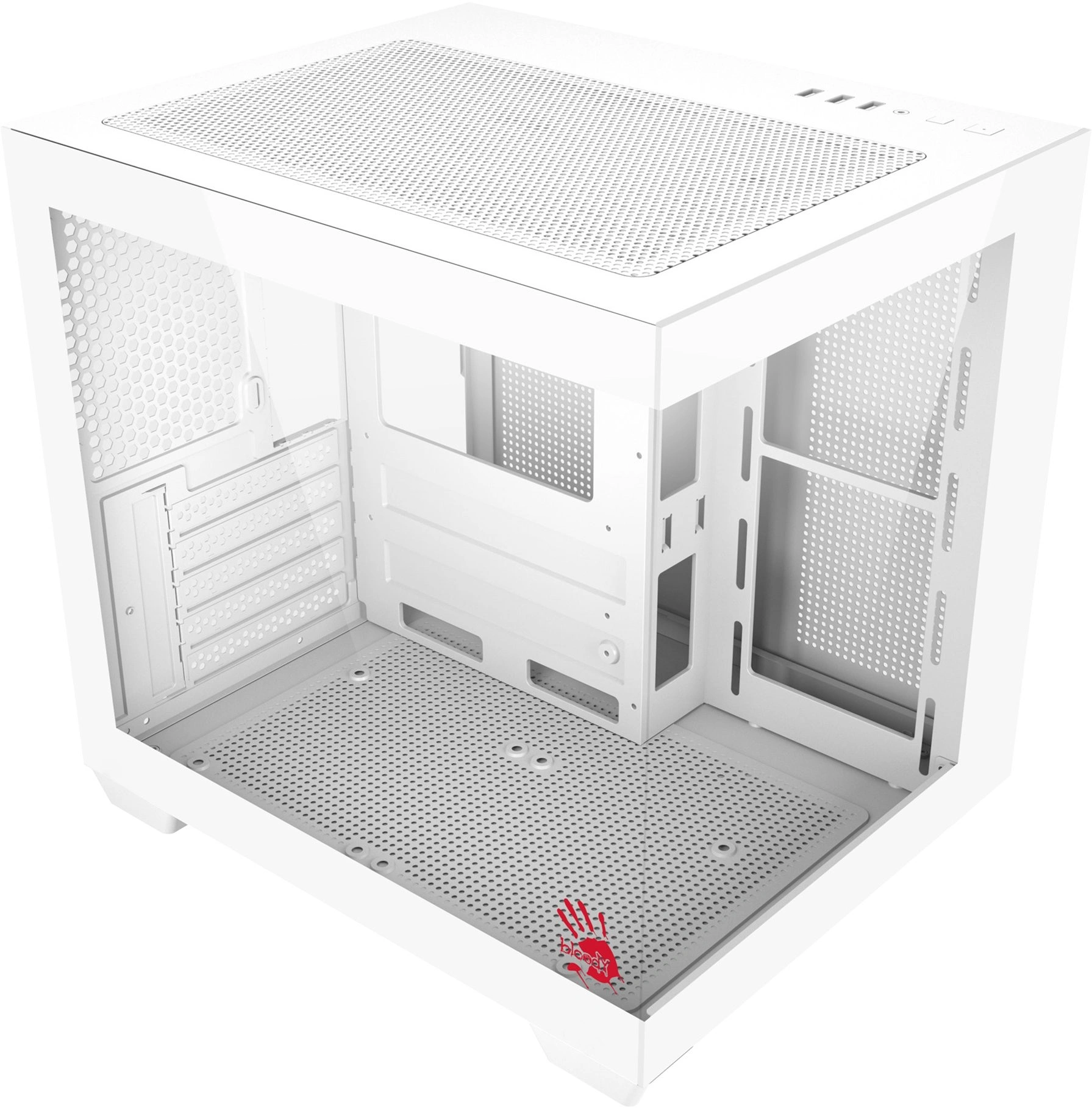 Корпус Bloody CC-121 белый без БП mATX 7x120mm 1xUSB2.0 1xUSB3.0 audio Корпус Bloody CC-121 белый без БП mATX 7x120mm 1xUSB2.0 1xUSB3.0 audio