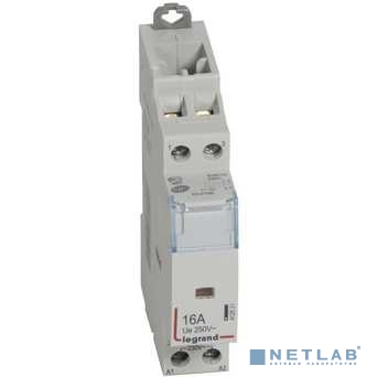 Legrand 412521 Контактор CX3 - 2П - 250 В~ - с катушкой 230 В~ - 16 A - 1 Н.О+1 Н.З. - 1 модуль