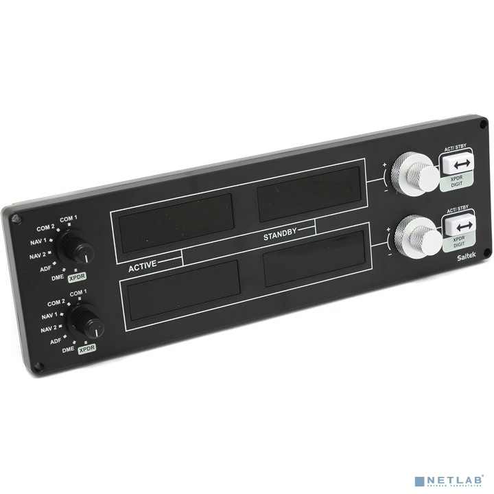 945-000011 Logitech G Saitek Pro Flight Radio Panel черный (радиопанель для авиасимуляторов)