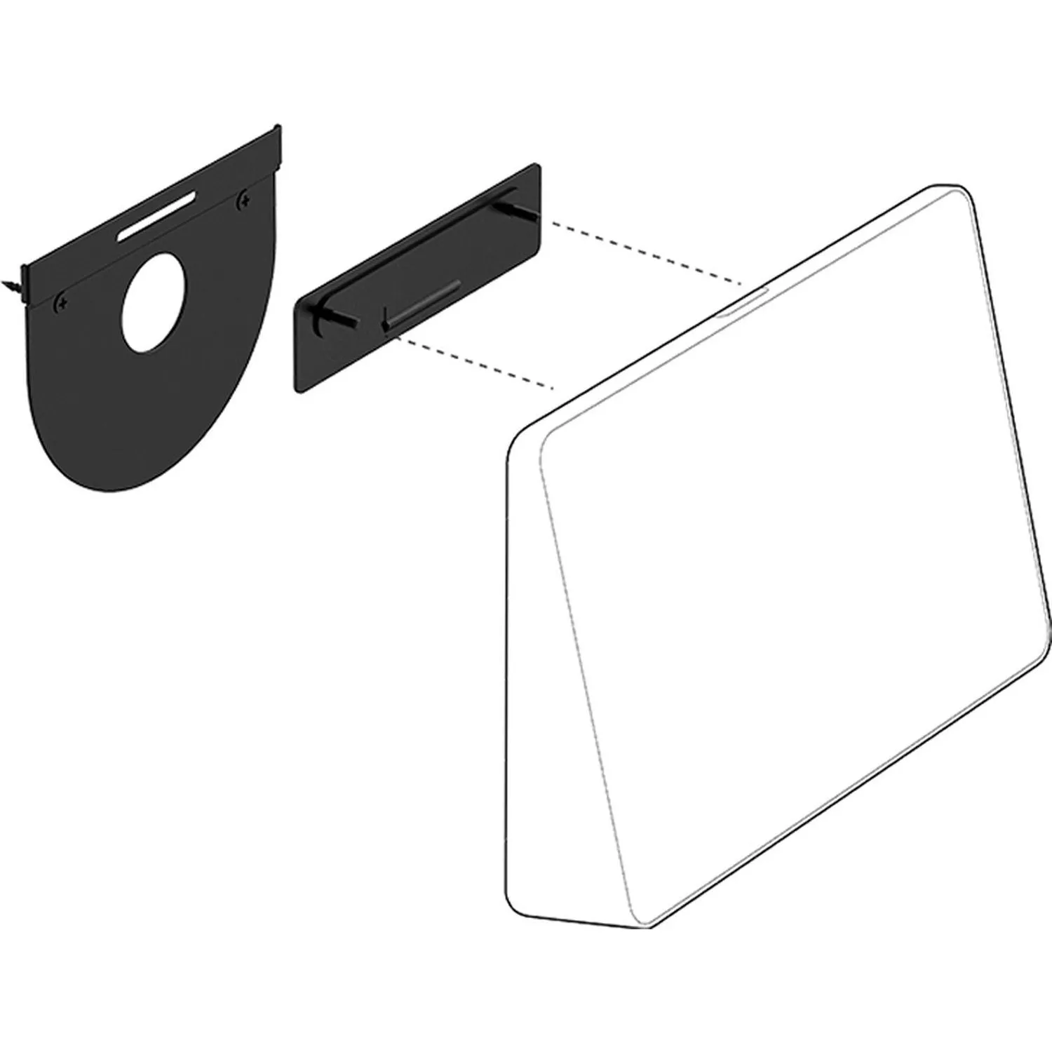 Крепление Logitech Wall Mount for Tap настенное для Logitech Tap: угол наклона 14° (узел настенного крепления (пластина и зажимная конструкция), магнитный фиксатор кабеля HDMI, монтажные приспособлени