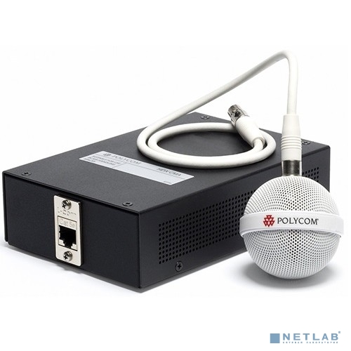 Polycom 2200-23809-002 SoundStructure C8 Ceiling Microphone array-White "Primary". Includes 2ft/60cm drop cable, electronics Interface, wall plate with 10ft/3m &amp; 50ft/15m plenum cable, RJ45(F)/Walta(M