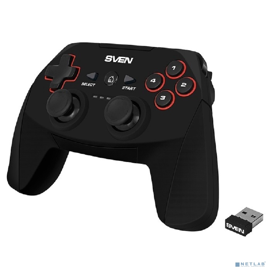Беспроводной геймпад Sven GC-2040 (11 кл. 2 стика, D-pad, Soft Touch, PC/PS3/Android/Xinput)