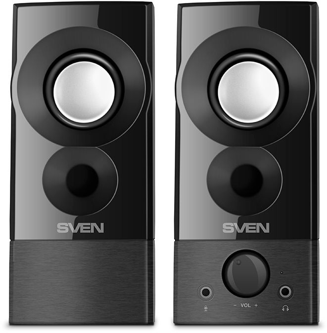 SVEN 357 черный {Питание через USB-порт ПК, ноутбука или адаптер DC 5V}