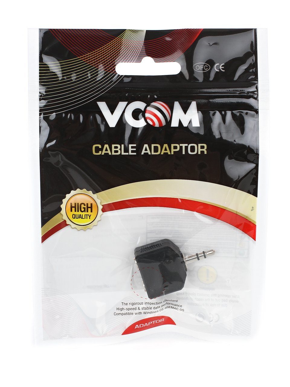 VCOM mini jack 3.5 mm (m) - 2 x mini jack 3.5 mm (f)