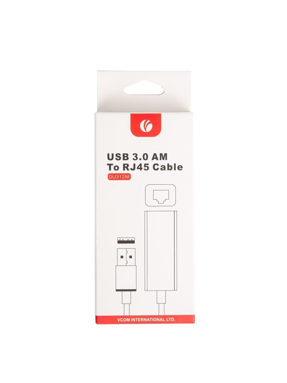 VCOM DU312M Кабель-переходник USB 3.0 (Am) --&gt; LAN RJ-45 Ethernet 1000 Mbps, Aluminum Shell, VCOM &lt;DU312M&gt;[4895182256378]