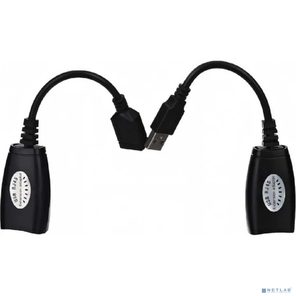 VCOM CU824 Адаптер-удлинитель USB-AMAF/RJ45, по витой паре до 45m [4895182215528]