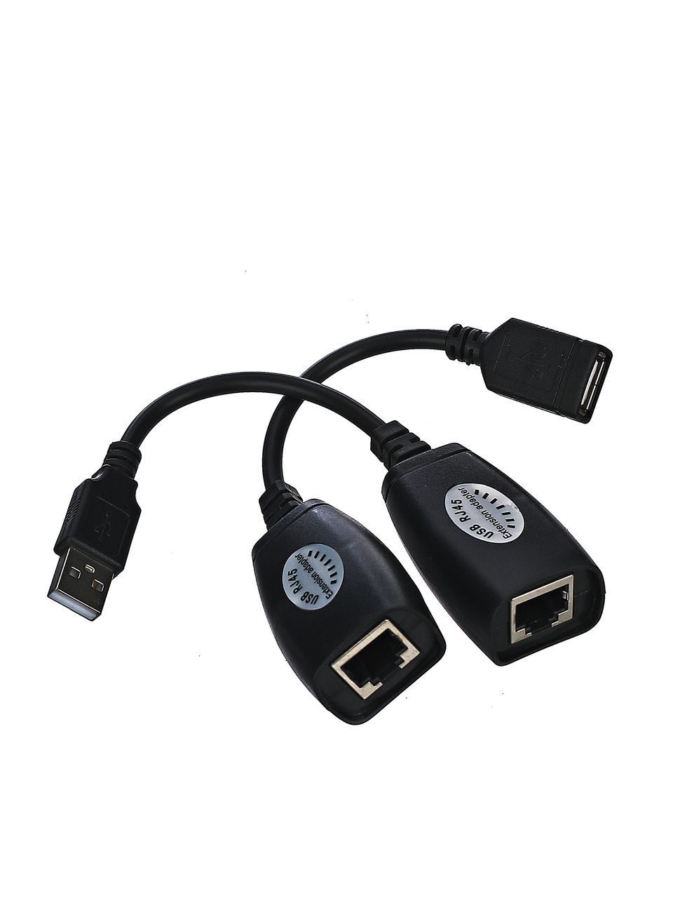 VCOM CU824 Адаптер-удлинитель USB-AMAF/RJ45, по витой паре до 45m [4895182215528]