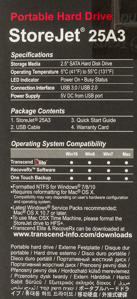 TRANSCEND TS1TSJ25A3K