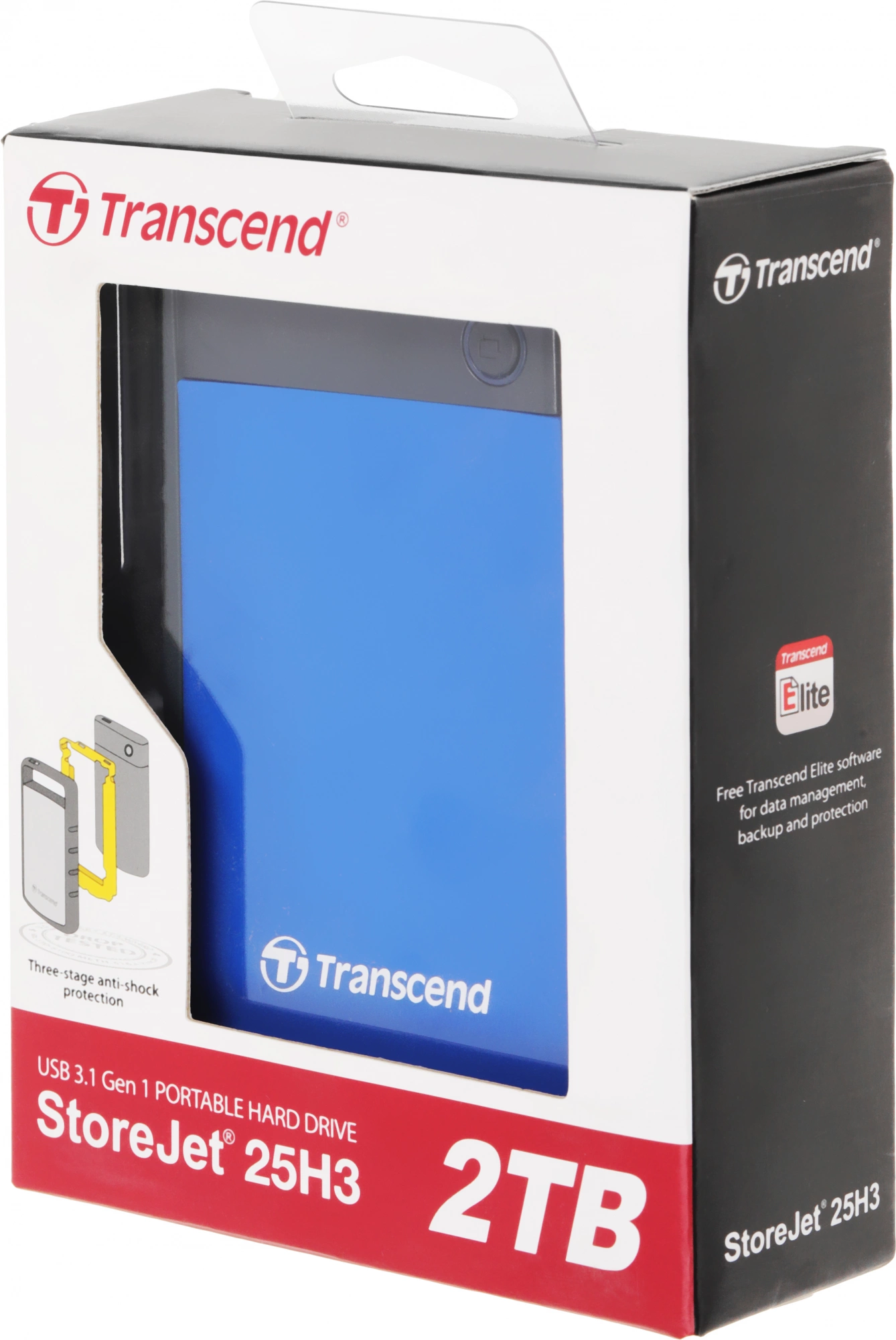 Transcend Portable HDD 2Tb StoreJet TS2TSJ25H3B {USB 3.0, 2.5", blue}
