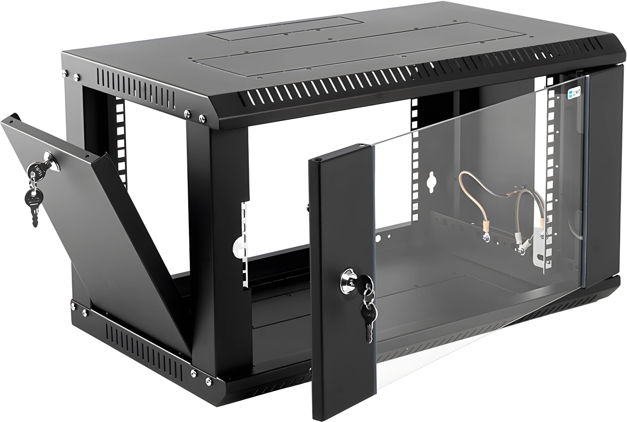 ЦМО Шкаф телекоммуникационный настенный разборный 6U (600х520) дверь стекло,цвет черный (ШРН-Э-6.500-9005) ЦМО Шкаф телекоммуникационный настенный разборный 6U (600х520) дверь стекло,цвет черный (ШРН-Э-6.500-9005)