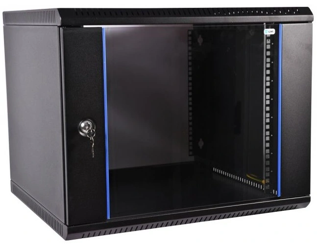 ЦМО Шкаф телекоммуникационный настенный разборный 12U (600х520) дверь стекло,цвет черный (ШРН-Э-12.500-9005) (1 коробка)