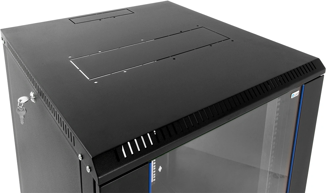 ЦМО Шкаф телекоммуникационный настенный разборный 12U (600х520) дверь стекло,цвет черный (ШРН-Э-12.500-9005) (1 коробка)