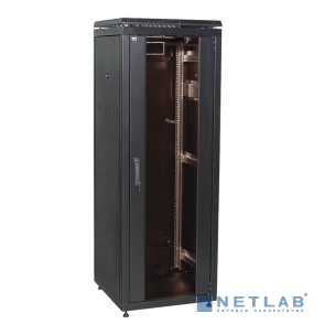 ITK LN05-42U66-GM Шкаф сетевой 19" LINEA N 42U 600х600 мм стеклянная передняя дверь, задняя металлическая черный