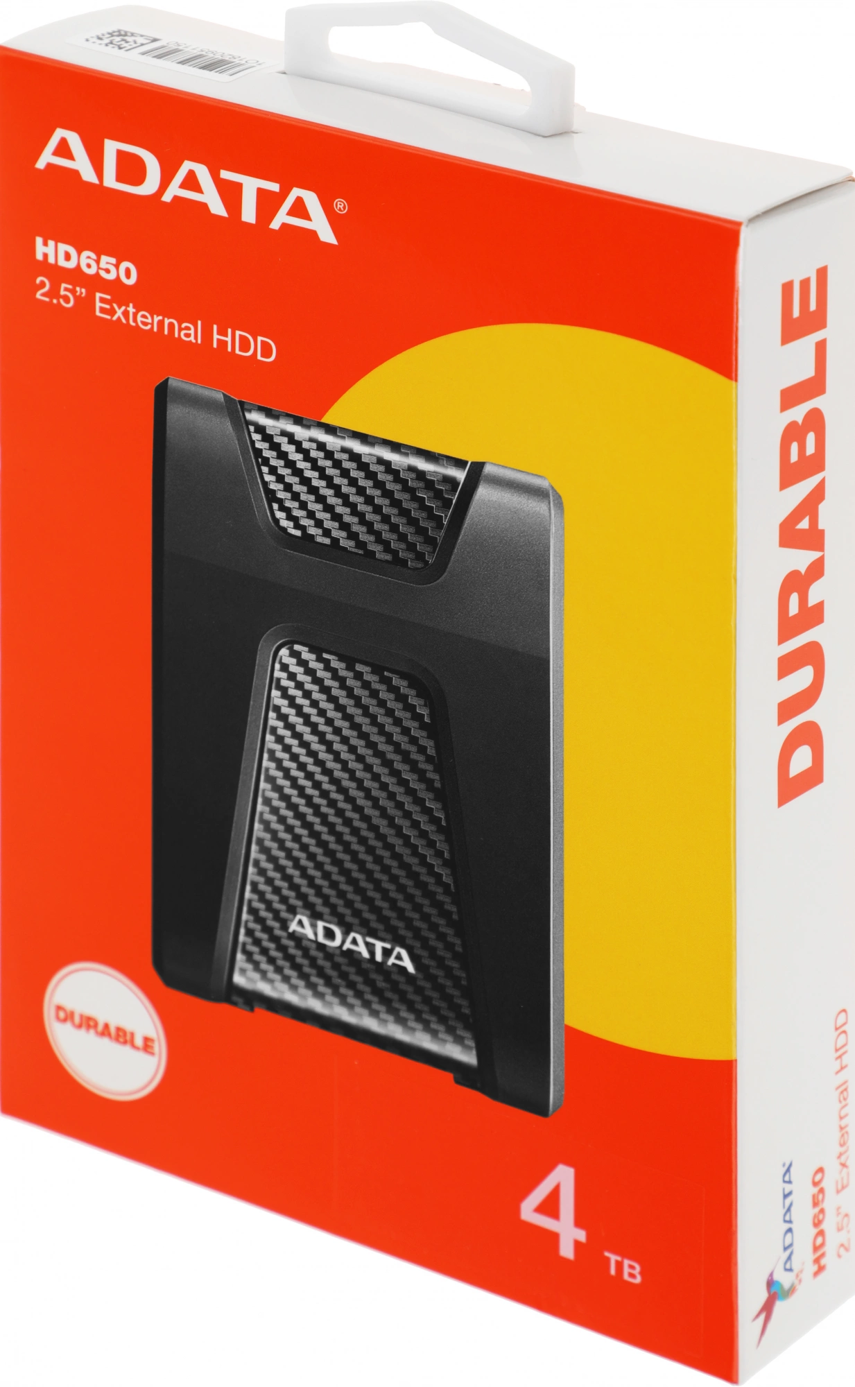 A-Data Portable HDD 4Tb HD650 AHD650-4TU31-CBK {USB 3.1, 2.5", Black} Противоударные Slim