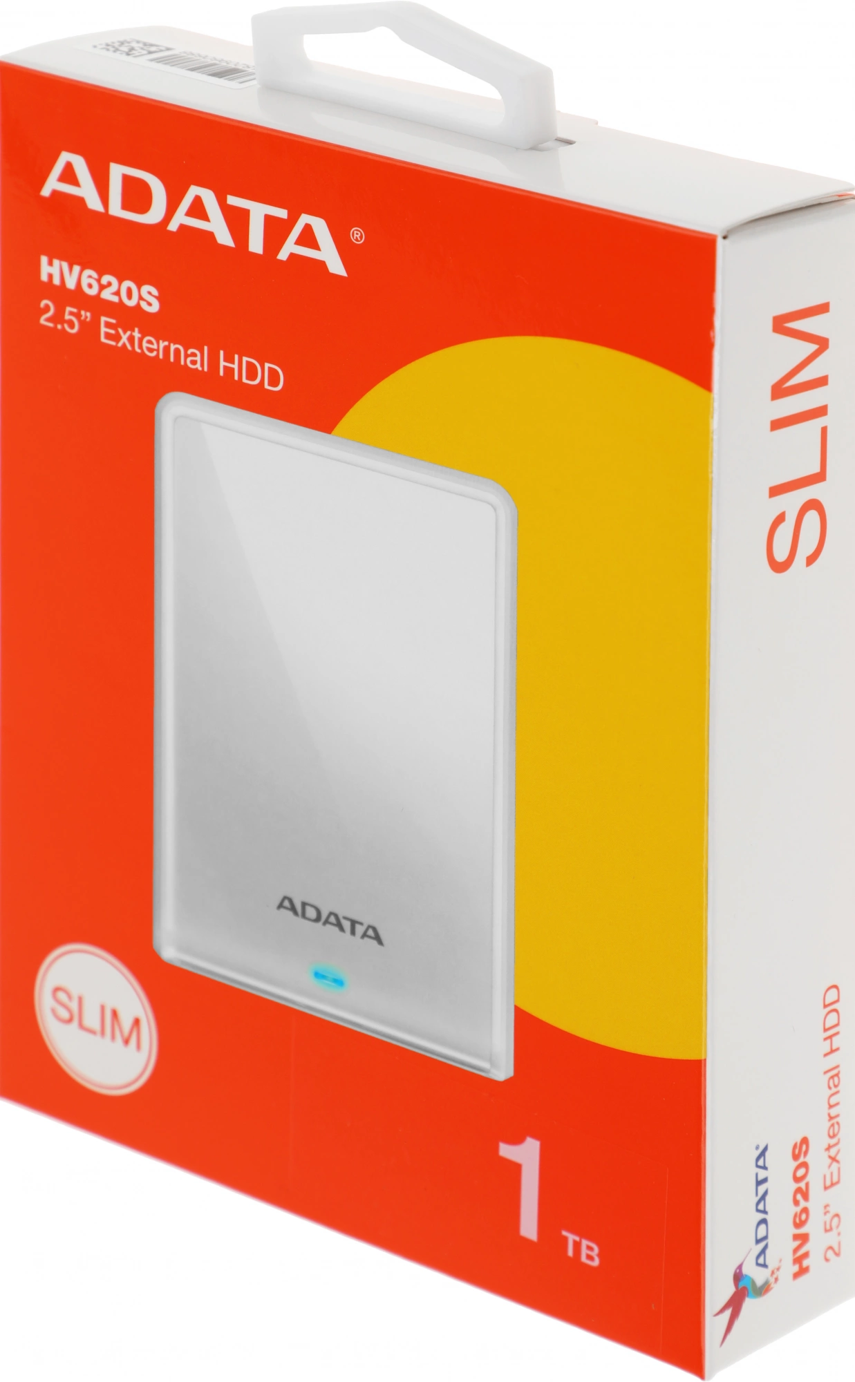 A-Data Portable HDD 1Tb HV620S AHV620S-1TU31-CWH {USB 3.1, 2.5", White}