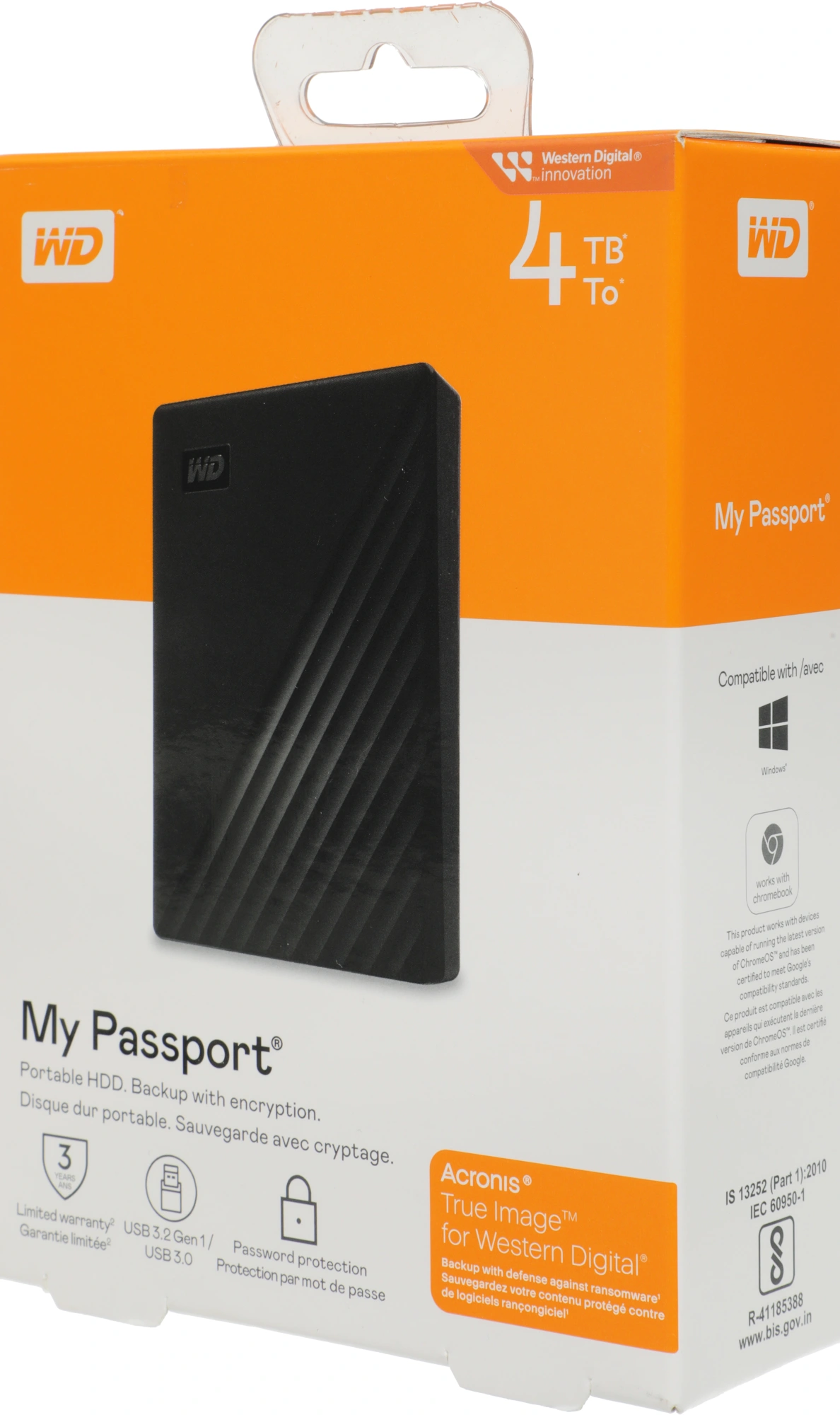 WD Portable HDD 4TB My Passport WDBPKJ0040BBK-WESN  2,5&quot; USB 3.0 black
