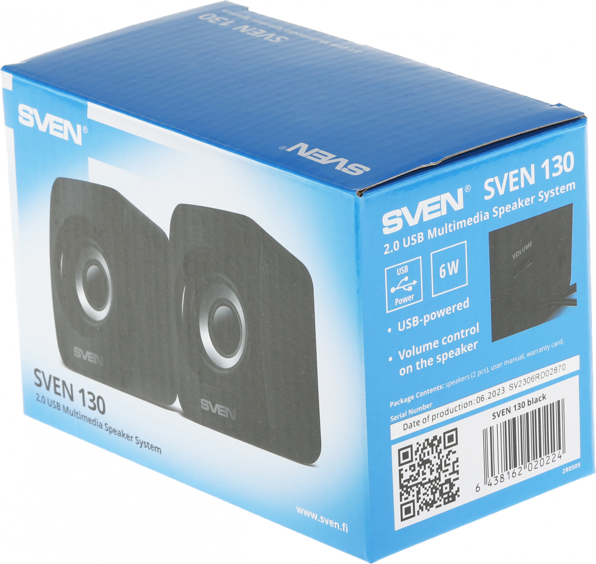 SVEN 130, черный (6 Вт, питание USB)