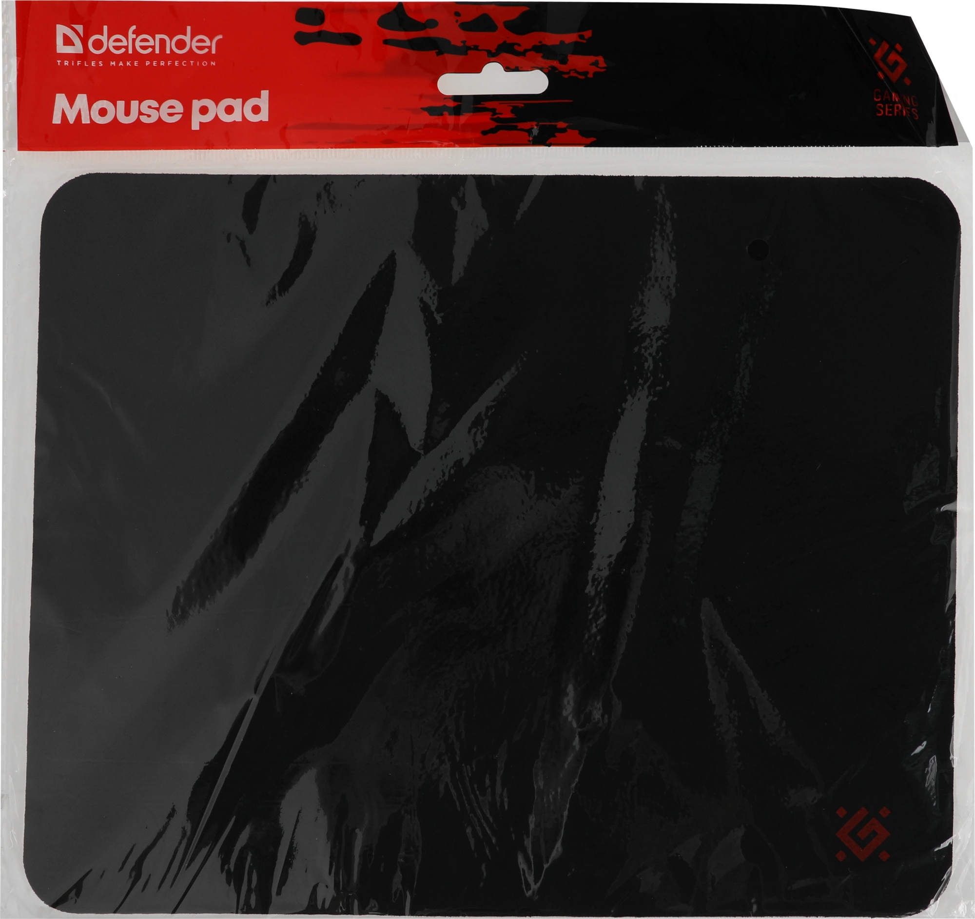 Defender Игровой коврик Black 250x200x3 мм, ткань+резина [50550]