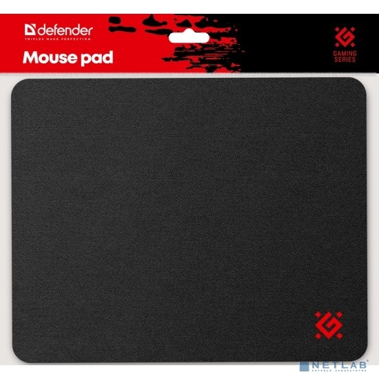 Defender Игровой коврик Black 250x200x3 мм, ткань+резина [50550]