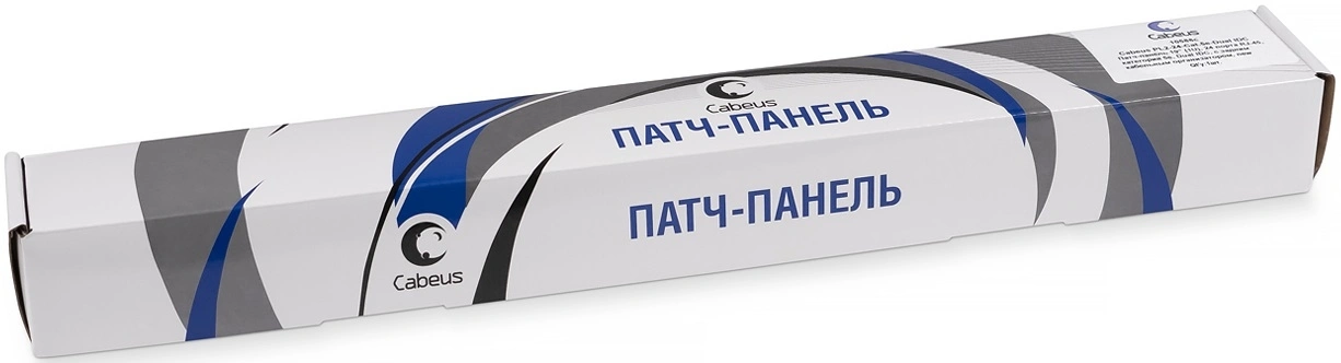 Cabeus PL2-24-Cat.5e-Dual IDC Патч-панель 19" (1U), 24 порта RJ-45, категория 5e, Dual IDC, с задним кабельным организатором, new