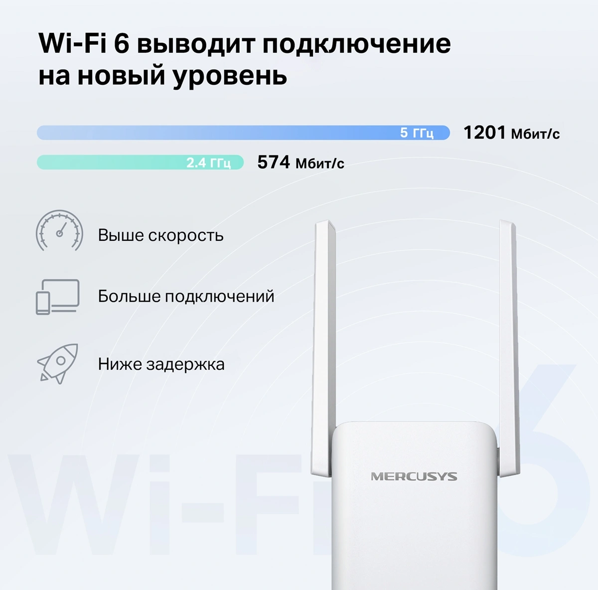 Mercusys ME70X AX1800 Усилитель Wi-Fi сигнала