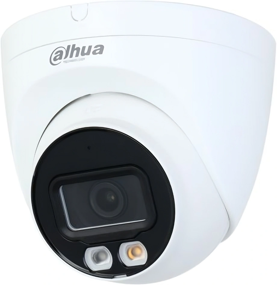 DAHUA DH-IPC-HDW2449TP-S-IL-0360B Уличная турельная IP-видеокамера SmartDualLight 4Мп, 1/2.9” CMOS, объектив 3.6мм, видеоаналитика, микрофон, ИК 30м, LED 30м, IP67, металл/пластик