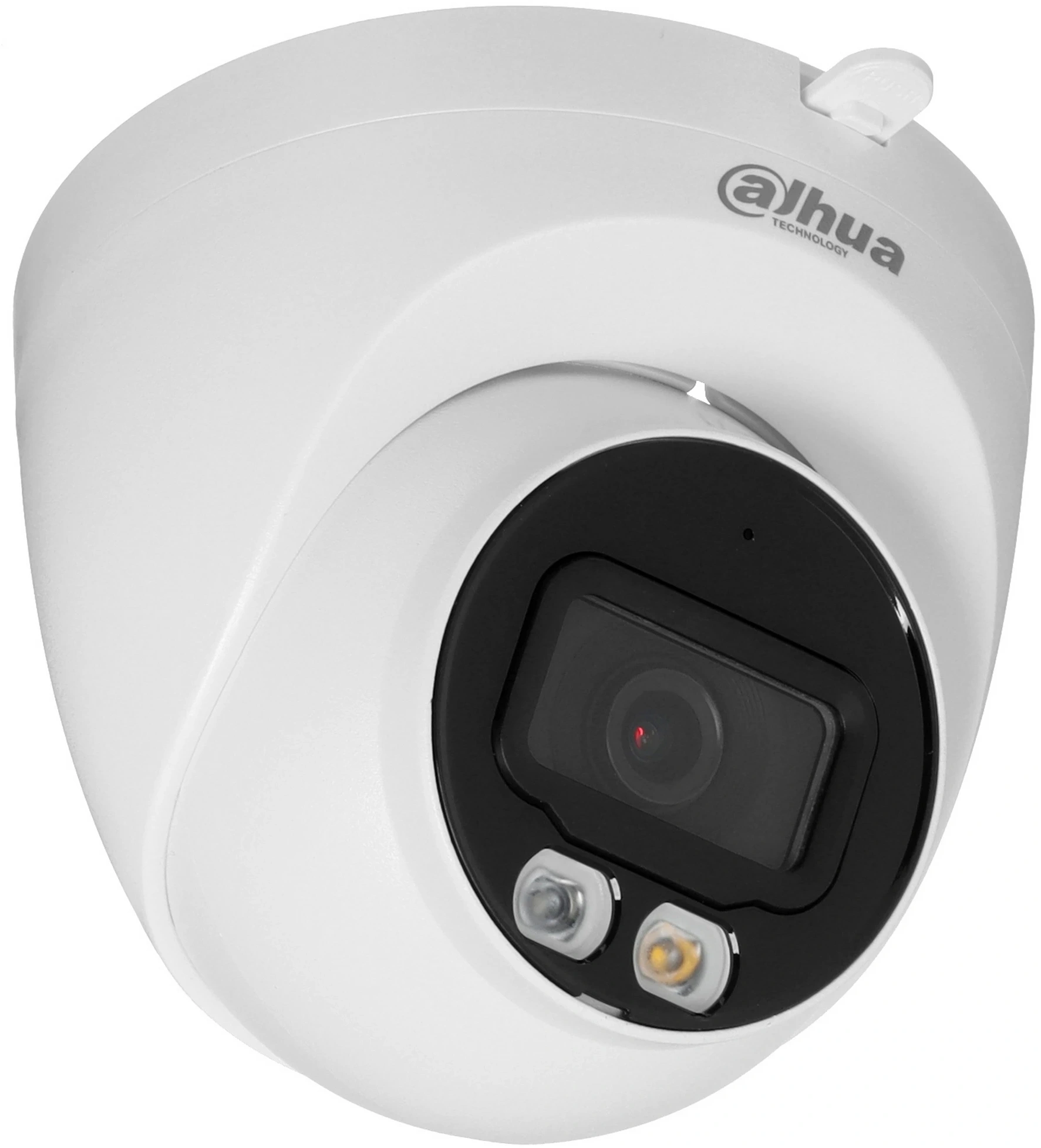 DAHUA DH-IPC-HDW2449TP-S-IL-0360B Уличная турельная IP-видеокамера SmartDualLight 4Мп, 1/2.9” CMOS, объектив 3.6мм, видеоаналитика, микрофон, ИК 30м, LED 30м, IP67, металл/пластик