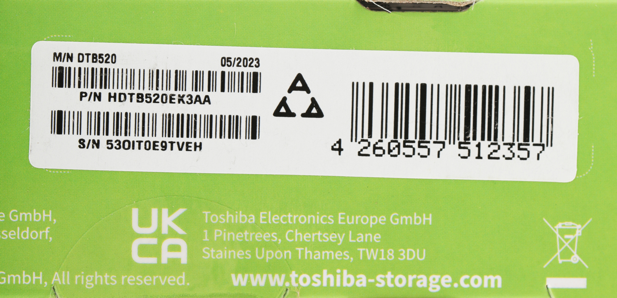 Внешний жесткий диск TOSHIBA Canvio Basics HDTB520EK3AA  2TB 2.5&quot; USB 3.2 Gen 1 black (аналогHDTB420EK3AA)