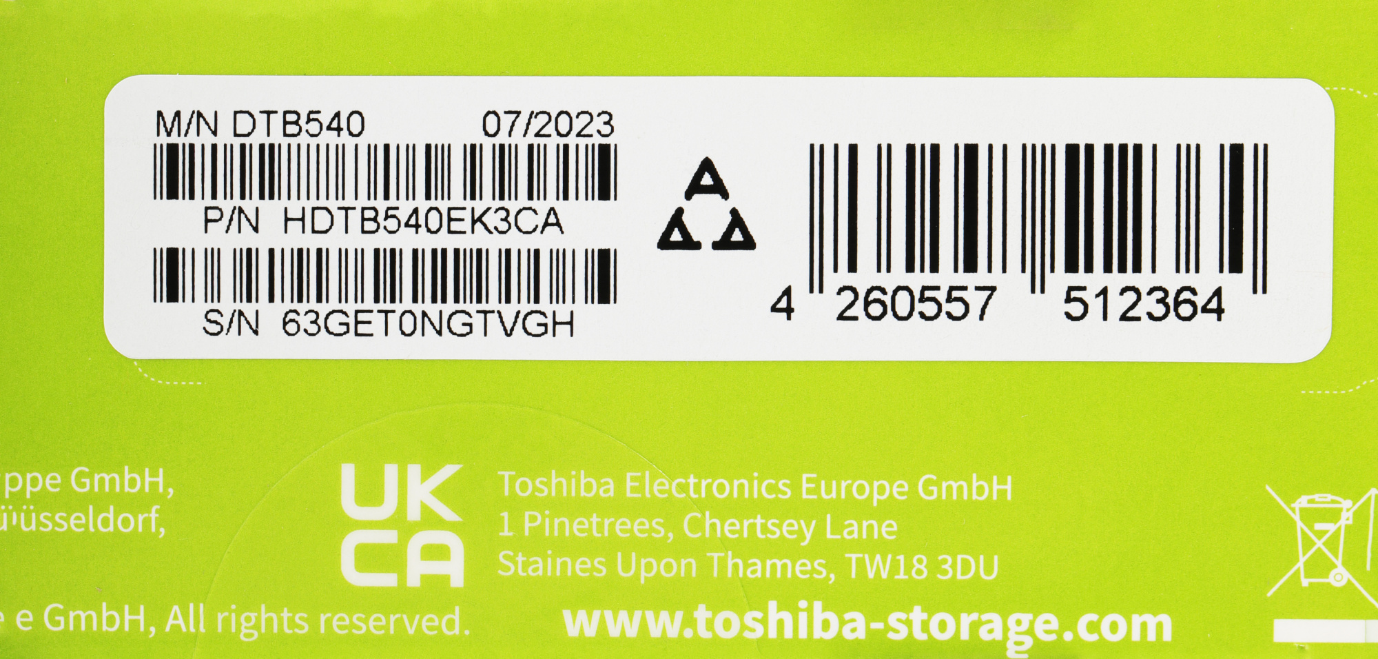 Внешний жесткий диск TOSHIBA Canvio Basics HDTB540EK3CA 4TB 2.5&quot; USB 3.2 Gen 1 black (аналог HDTB440EK3CA)