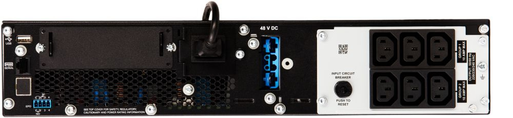APC Smart-UPS SRT SRT1500RMXLI {On-Line,1500ВА/1500 Вт, Rack/Tower, IEC, LCD, Serial+USB, USB, SmartSlot, подкл. доп. батарей}