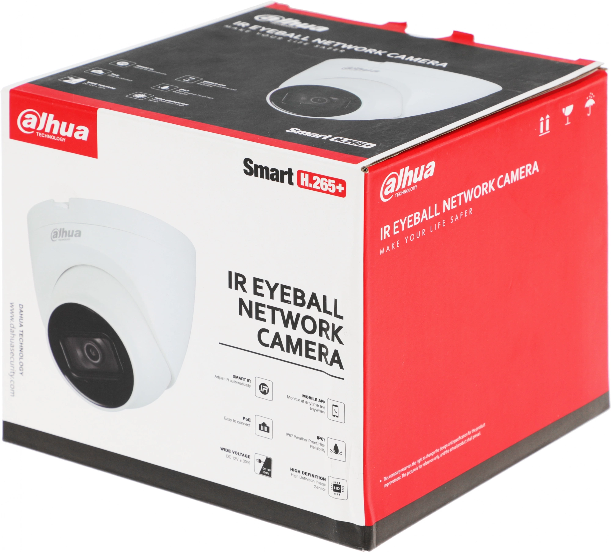 DAHUA DH-IPC-HDW2230TP-AS-0360B-S2 Уличная турельная IP-видеокамера 2Мп, 1/2.7” CMOS, объектив 3.6мм, видеоаналитика, микрофон, ИК 30м, IP67, металл/пластик