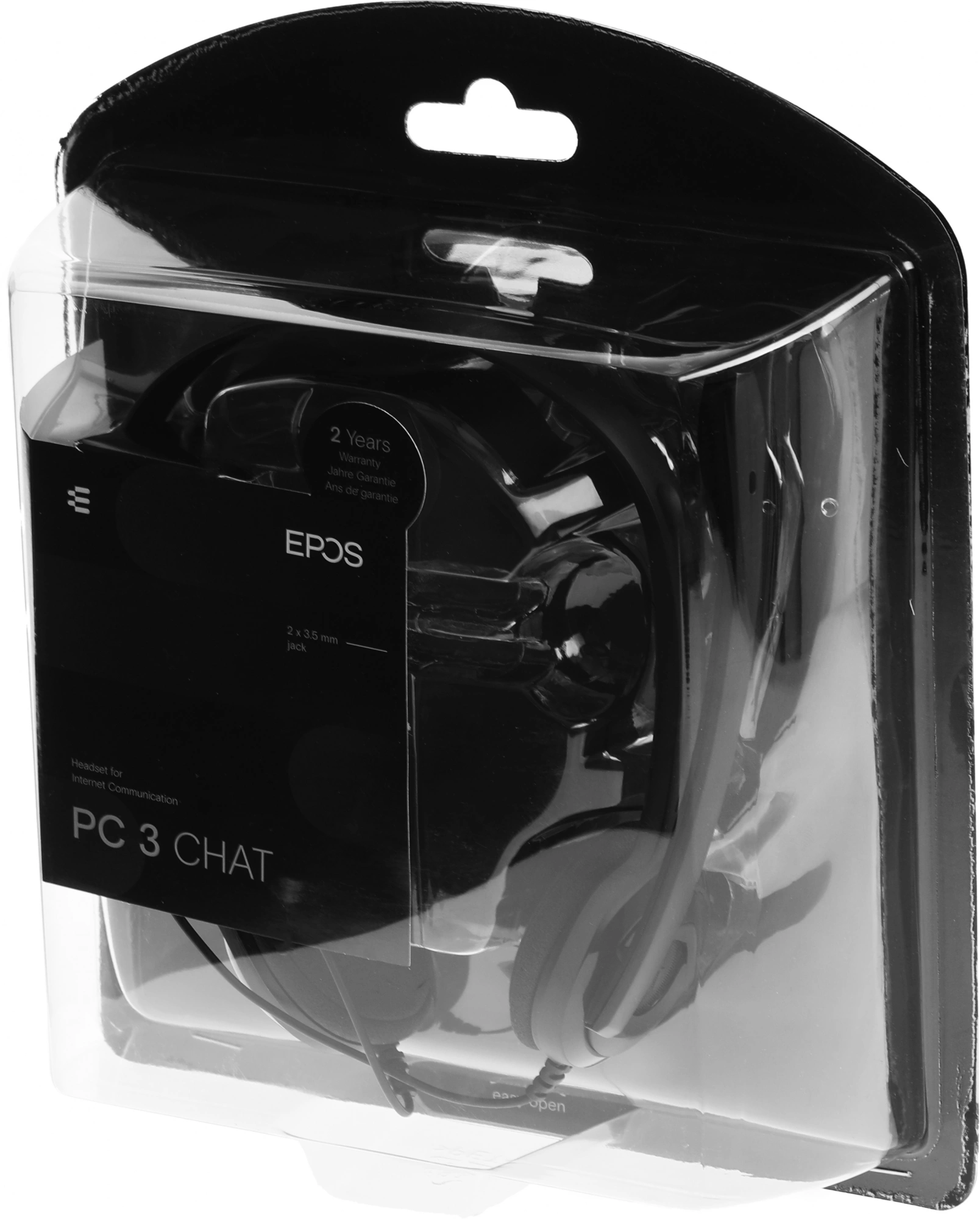 EPOS PC 3 CHAT black (2м, накладные) (1000430/504195)