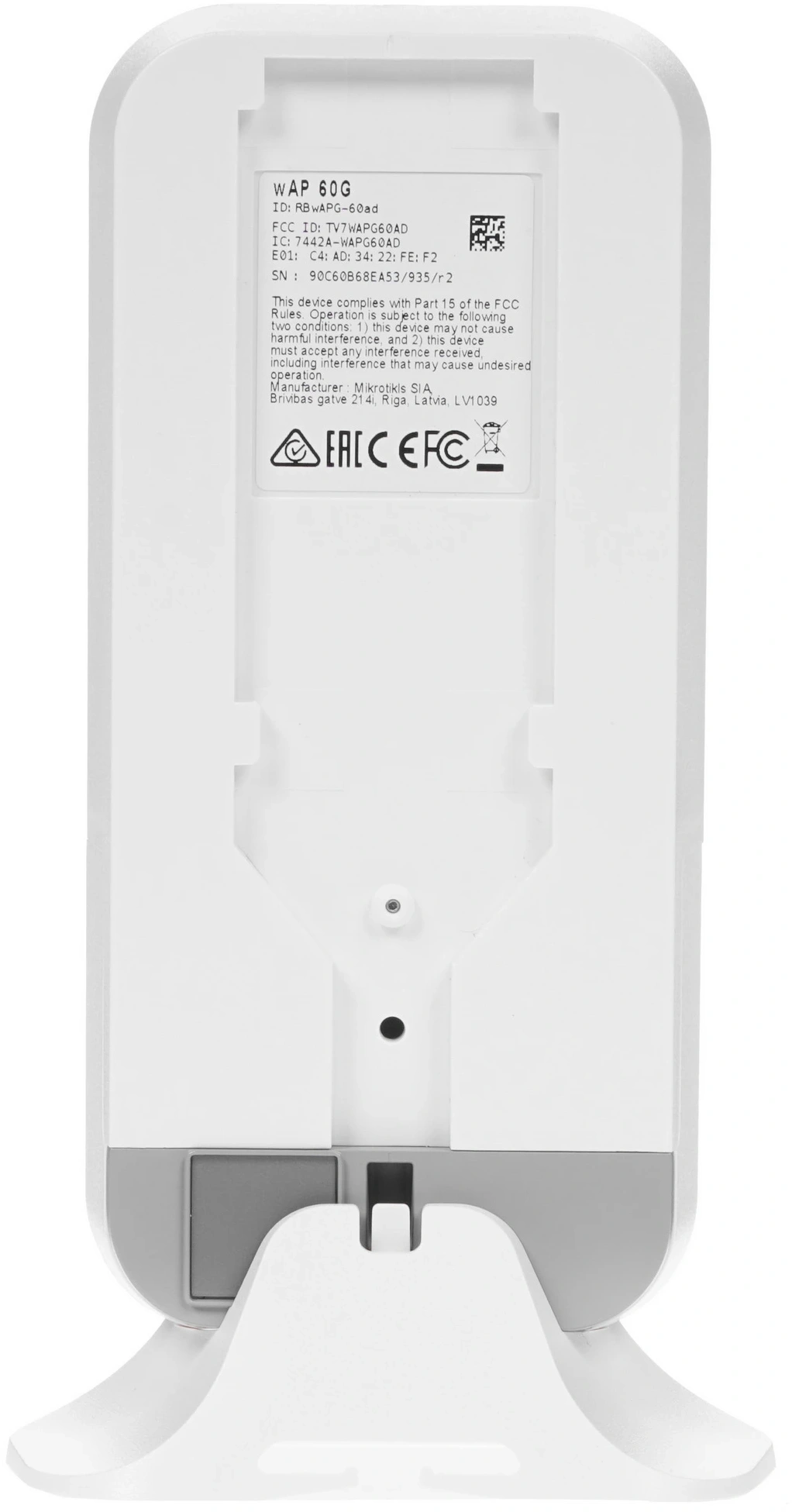MikroTik RBwAPG-60ad-A (wAP 60G AP)Точка доступа 60 ГГц, 60гр. 802.11ad, RouterOS 4