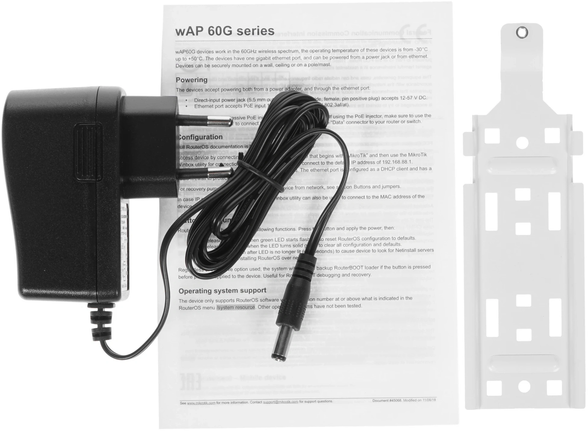 MikroTik RBwAPG-60ad-A (wAP 60G AP)Точка доступа 60 ГГц, 60гр. 802.11ad, RouterOS 4
