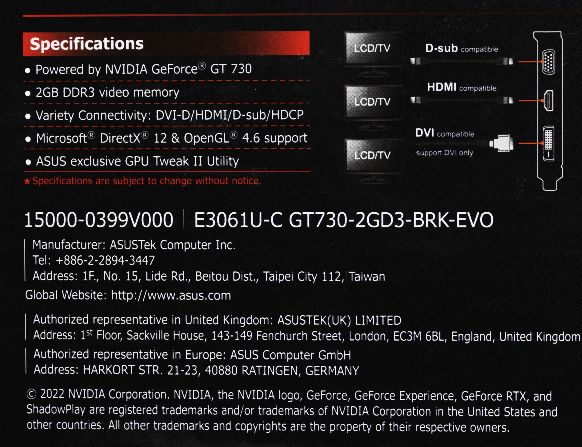 ASUS GT730-2GD3-BRK-EVO