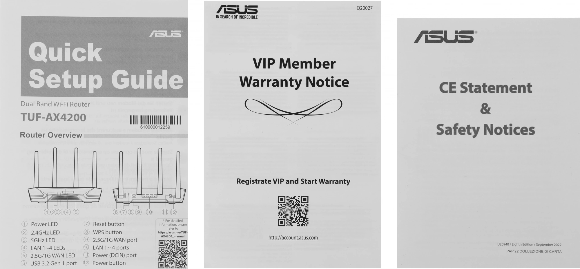 ASUS TUF-AX4200 Роутер беспроводной  4 LAN, 2500 Мбит/с, 1000 Мбит/с, 4 (802.11n), 5 (802.11ac), 6 (802.11ax), 1 x USB 3.2, 3G, 4G/LTE, IPv6 черный