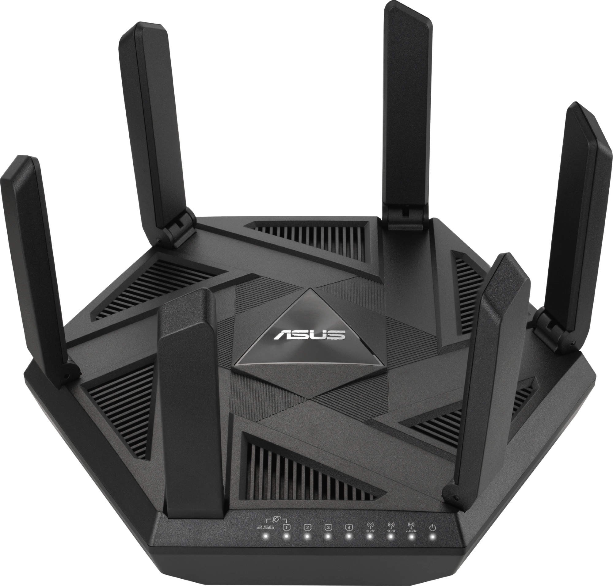 Маршрутизатор ASUS RT-AXE7800 5 LAN, 2500 Мбит/с, 1000 Мбит/с, 4 (802.11n), 5 (802.11ac), 6 (802.11ax), 1 x USB 3.2, 3G, 4G/LTE