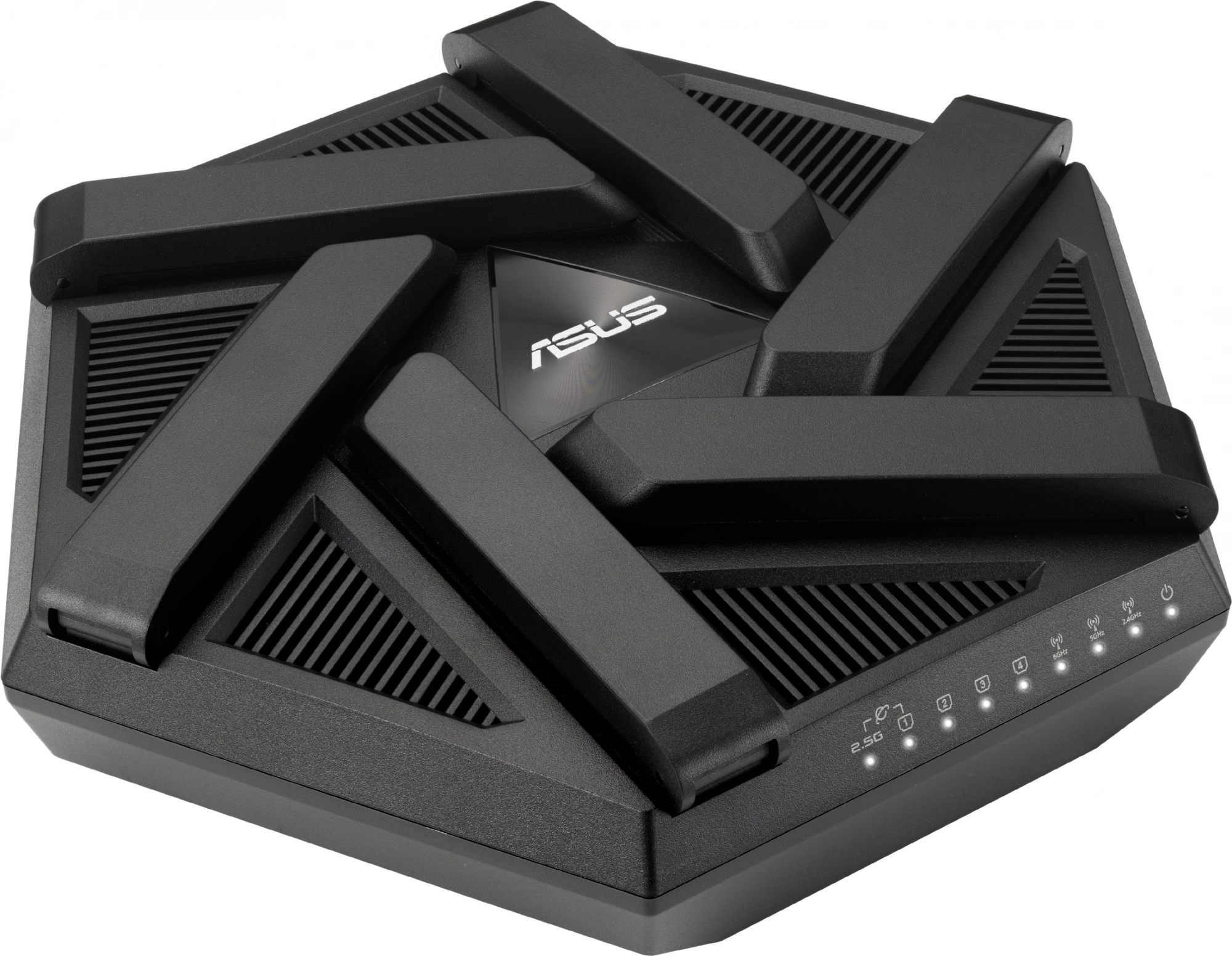 Маршрутизатор ASUS RT-AXE7800 5 LAN, 2500 Мбит/с, 1000 Мбит/с, 4 (802.11n), 5 (802.11ac), 6 (802.11ax), 1 x USB 3.2, 3G, 4G/LTE