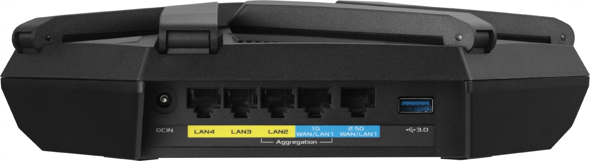 Маршрутизатор ASUS RT-AXE7800 5 LAN, 2500 Мбит/с, 1000 Мбит/с, 4 (802.11n), 5 (802.11ac), 6 (802.11ax), 1 x USB 3.2, 3G, 4G/LTE