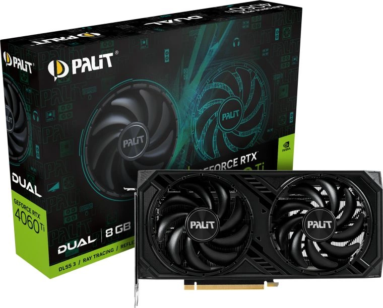 Видеокарта PALIT RTX4060Ti DUAL 8G (NE6406T019P1-1060D)