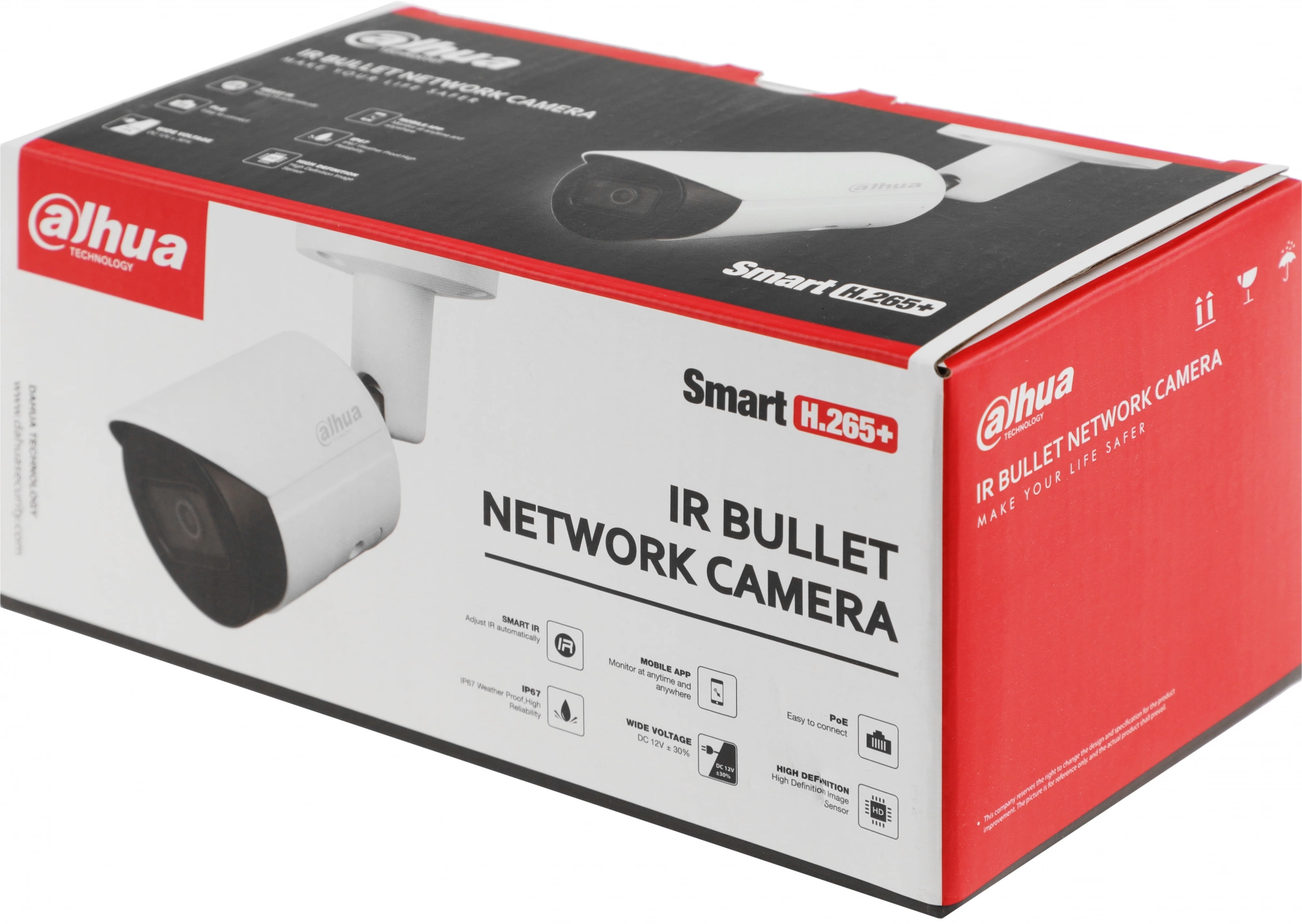 DAHUA DH-IPC-HFW2230SP-S-0280B-S2 Уличная цилиндрическая IP-видеокамера 2Мп, 1/2.8” CMOS, объектив 2.8мм, видеоаналитика, ИК 30м, IP67, металл