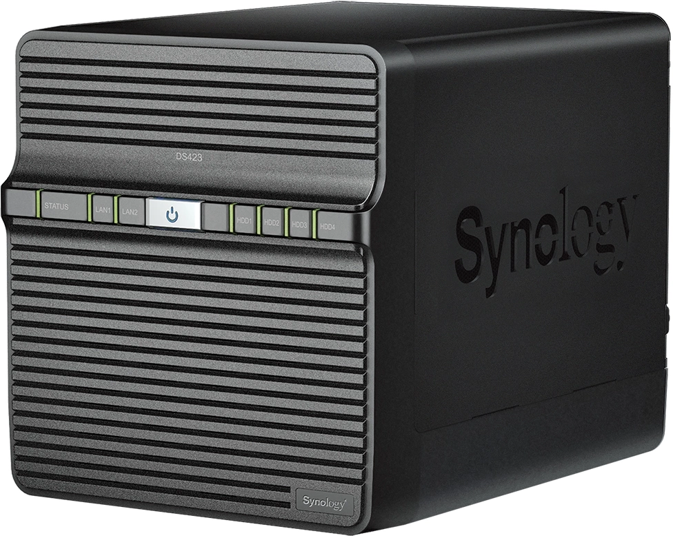 Synology DS423 Сетевое хранилище NAS, слоты 4x2.5&quot;/3.5&quot; SATA3, 2x1 Гбит/с, 2xUSB 3.X, Realtek RTD1619B/4x1.7 ГГц, DDR4 2Gb, 90W